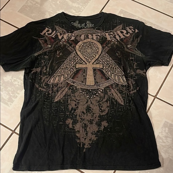 Ring of Fire Black Graphic T-Shirt - Picture 1 of 3
